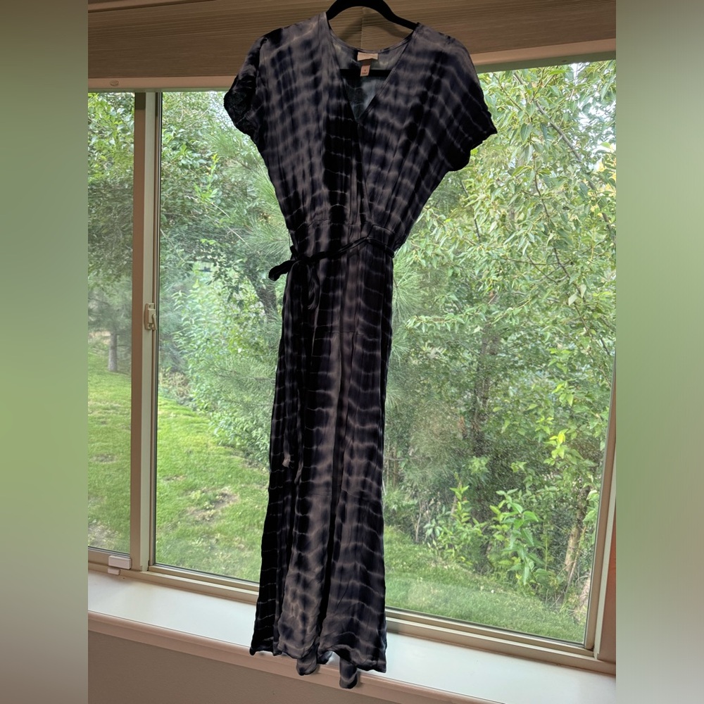 KNOX ROSE navy blue tie dye dress